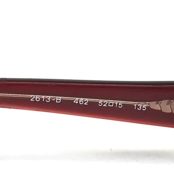 Salvatore Ferragamo Eyeglasses Frames 2613-B 462 Red Burgundy Cat Eye 52-15-135 - Picture 12 of 13